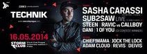 	 TECHNIK with SASHA CARASSI (Drumcode, Phobiq) IT